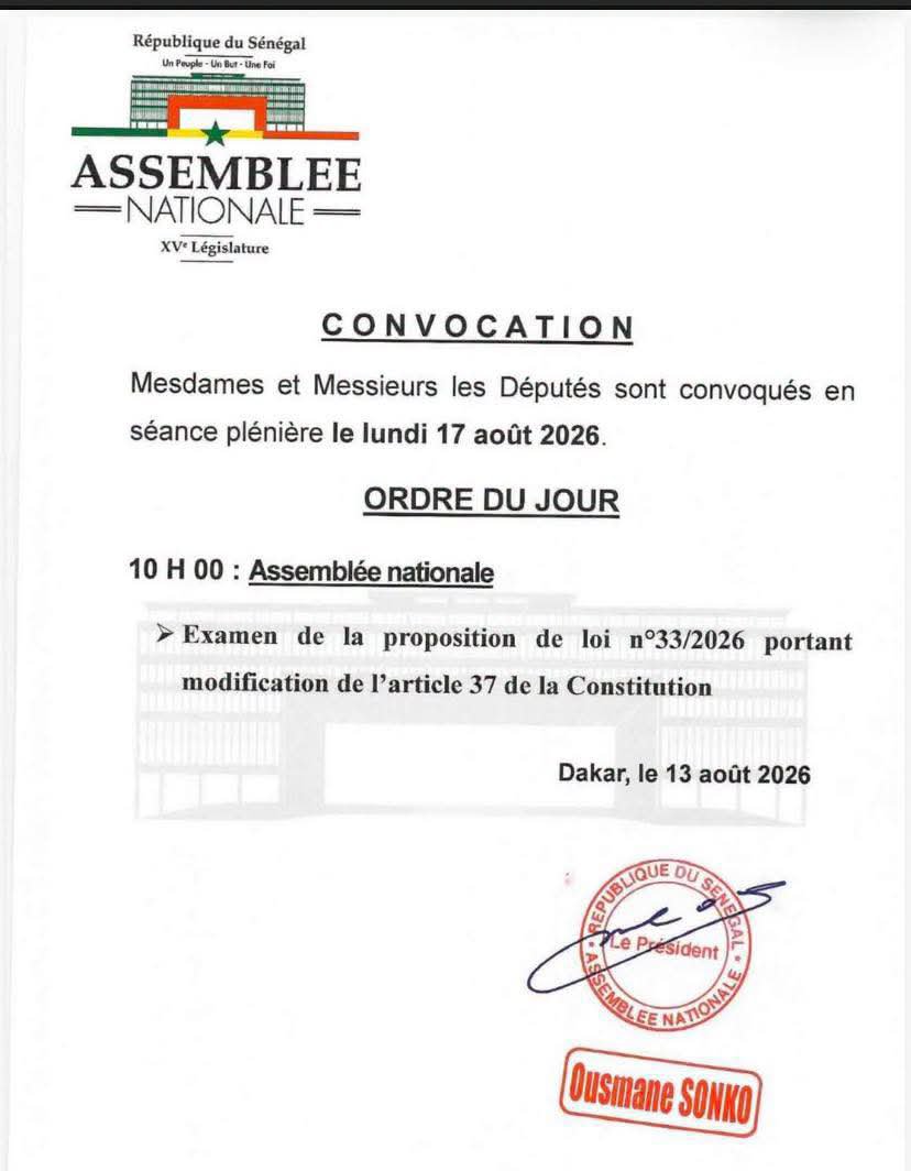 babacar29400781's tweet photo. 📌 Le Président Ousmane Sonko convoque les députés en plénière les 17 et 19 août 👏🏾🙏🏿🔥 https://t.co/NzeaqN8CB7