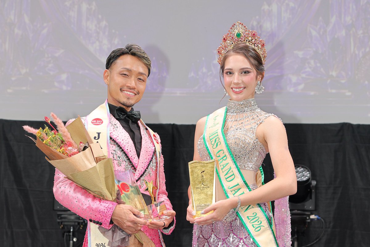 photoshima55's tweet photo. Miss Grand Japan 2026
Mr Gay Japan 2026

オフィシャルフォトグラファとして
協力させていただきました

今年の日本代表は
Miss Grand Japan 千葉 サラさん
Mr Gay Japan  SAGEさん
でした

#ミスグランドジャパン 
#ミスターゲイジャパン https://t.co/qKdRYVx99u
