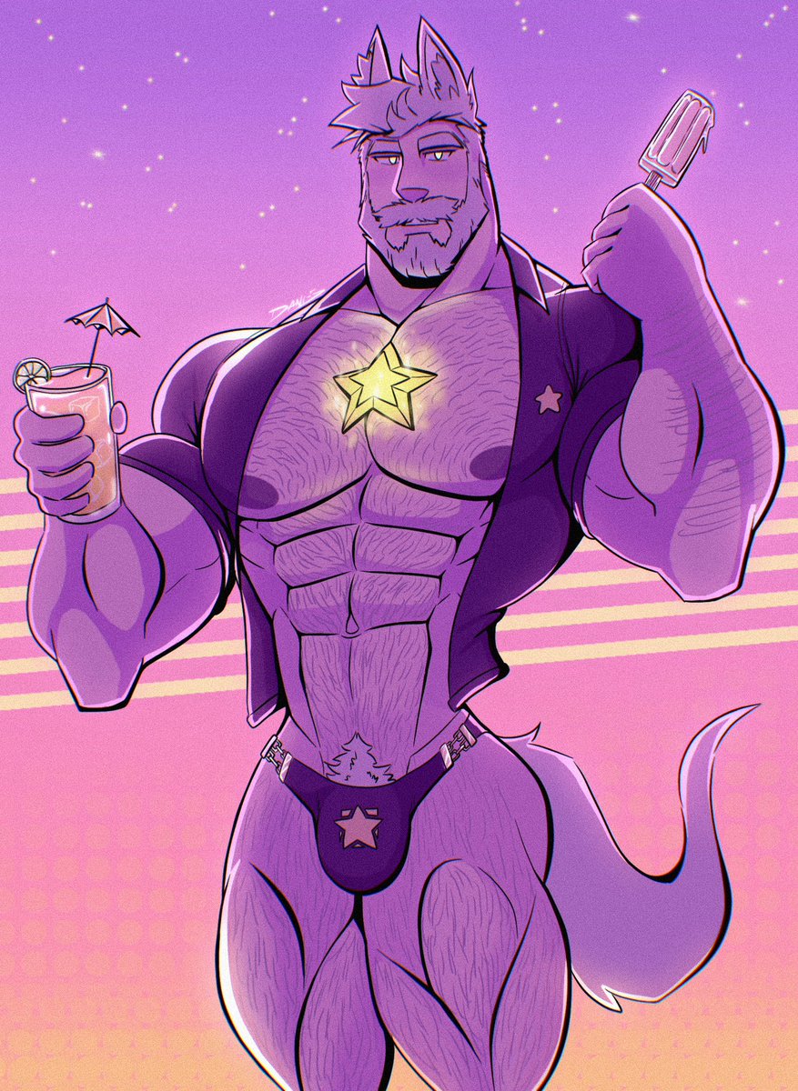 Dani_5Artwork's tweet photo. Cosmic Summer ☀️⭐️✨
#bara #digitalart #muscleman #baraart https://t.co/y0DhqjjG3f
