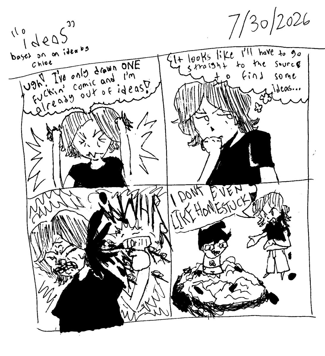 OllisGarden's tweet photo. senior year comics (1-4) a series of comics that ive been making every weekday of my senior year of high school https://t.co/zFTGSlCk3s