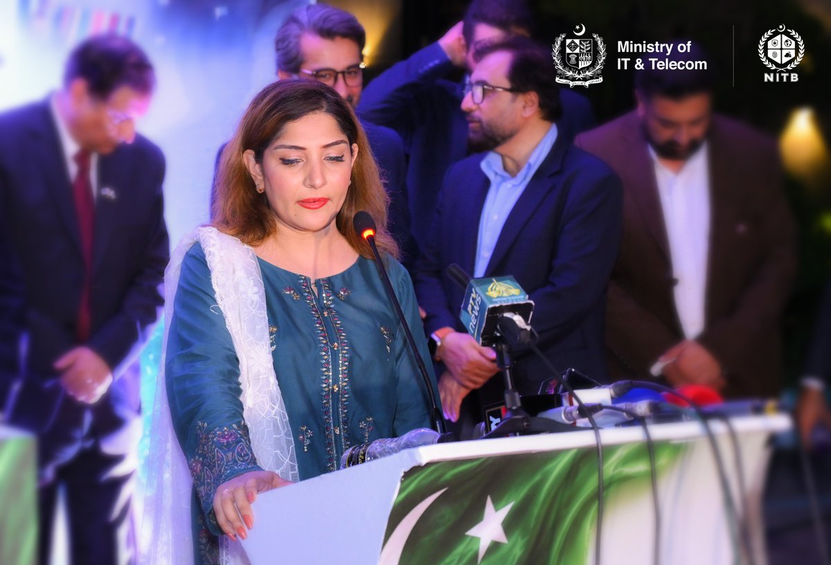 NationalITBoard's tweet photo. #NITB marked Pakistan’s Independence Day with national spirit and a commitment to a digitally empowered #Pakistan.Federal Minister IT & Telecom Ms. @ShazaFatimaKhawaja graced event. e-Stamp System was also launched at @pakasaankhidmat
#DigitalAzadPakistan #DigitalWinsPakistanWins https://t.co/C0jmeLv8XS