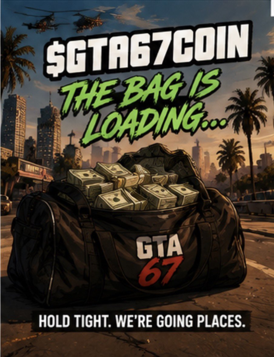 GTA67Coin's tweet photo. It’s how we roll! 😎 

$GTA67Coin

#gta #gta6 #gtavi #meme #crypto #fun https://t.co/ewz8hgoCcO