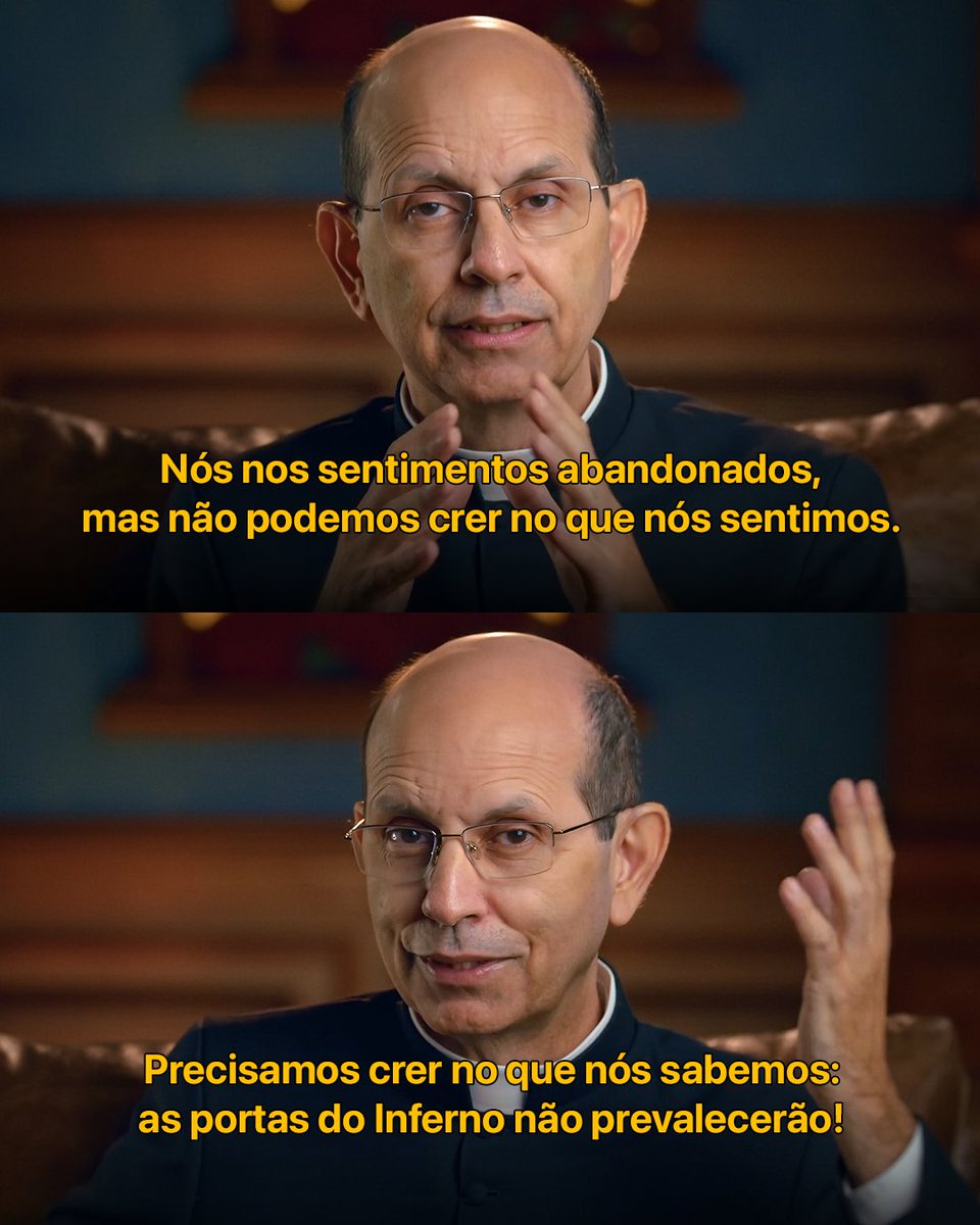 padre_paulo's tweet photo. A situação atual da Igreja leva muitas pessoas a se sentirem abandonadas por Deus. Mas não podemos crer no que nós sentimos; precisamos crer na promessa de Nosso Senhor: “Estarei convosco todos os dias, até o fim dos tempos” (Mt 28, 20).

Curta e compartilhe este post para que mais pessoas conheçam a Verdade de Cristo.