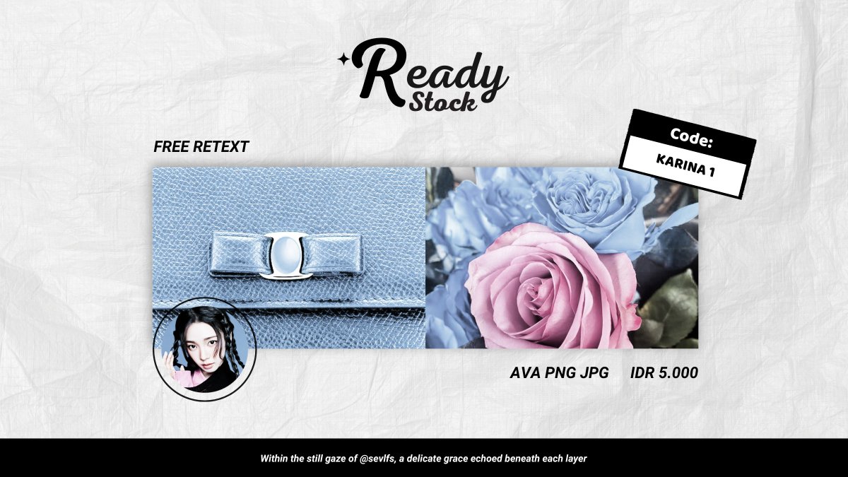 sevlfs's tweet photo. met malammm! boleh minta tolong repost/rt nyaa? makasii banyakk🤍 

aku membawa layout ready stock KARINA AESPA yang bisa dibawa pulang melalui dm/tele aku sekarang! price 5k/each dan payment by QRIS yaa^^  #bealanja https://t.co/mMn8uCmDVK