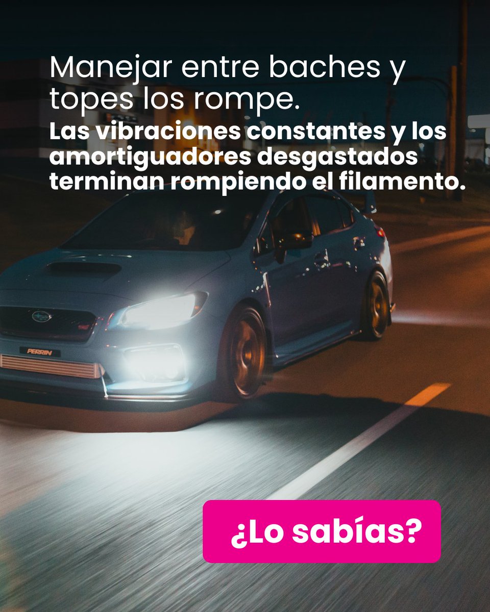 ComparaencasaM's tweet photo. Nadie te lo dijo, pero… tus focos también se desgastan
El calor, las vibraciones, la humedad, problemas eléctricos o incluso tocarlos con los dedos al instalarlos pueden reducir su vida útil
Revisar tus faros regularmente es clave para manejar con mayor seguridad
#Comparaencasa https://t.co/DHAShxEGoC