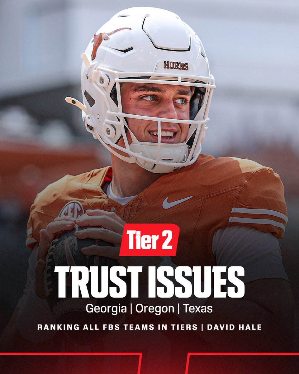 ESPNCFB's tweet photo. Every FBS team ranked in tiers 👀

Find out where @ADavidHaleJoint placed your favorite team ➡️ https://t.co/uIrUxxEu9Y https://t.co/ZSaLD9aMn9