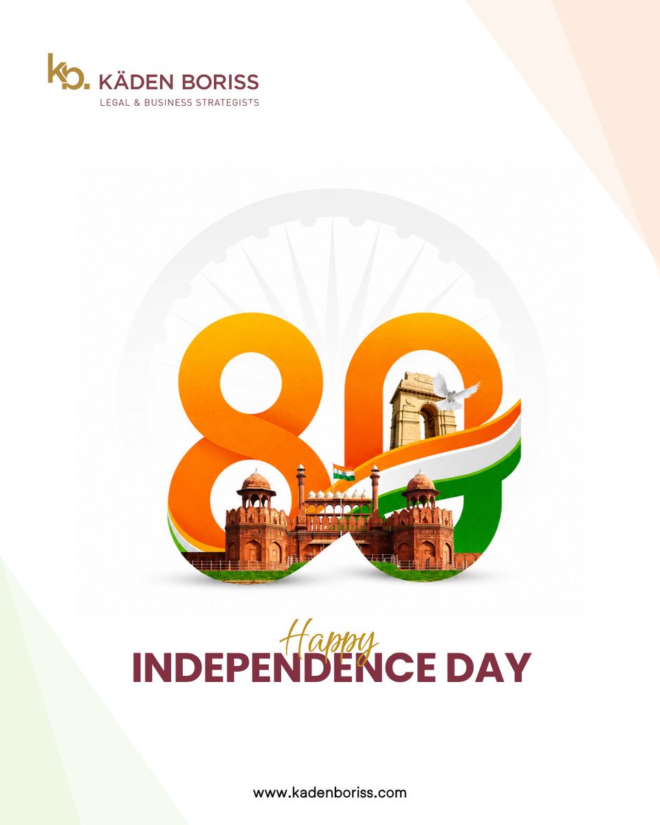 kadenboriss's tweet photo. Celebrating India’s Spirit of Freedom &amp; Progress.

On this Independence Day, we celebrate the courage, resilience and vision that continue to shape India’s journey.

Wishing everyone a very Happy Independence Day!

#KadenBoriss #KB #IndiaIndependenceDay #UAELaw https://t.co/lV5ltoMnlm