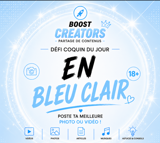 BoostCreators's tweet photo. 💙 Nouveau thème : EN BLEU CLAIR💙

🇫🇷 #BleuClair
🇺🇸 #LightBlue

📸 Photo ou vidéo, montrez nous votre meilleure tenue ou votre plus beau contenu en bleu clair 💙

RDV en commentaire ! 👇

Un coup de cœur ? Faites le voyager avec un RT 🔁

Inspiré de : @Gabriellaenfer https://t.co/jscoLiulop