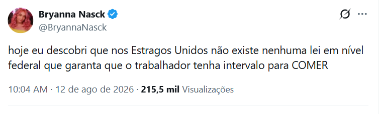 DireitaNoQueix0's tweet photo. Hoje eu descobri que no Bostil não existe nenhuma lei em nível federal que garanta que o trabalhador tenha intervalo para IR AO BANHEIRO. https://t.co/Tl9VYMJjSj