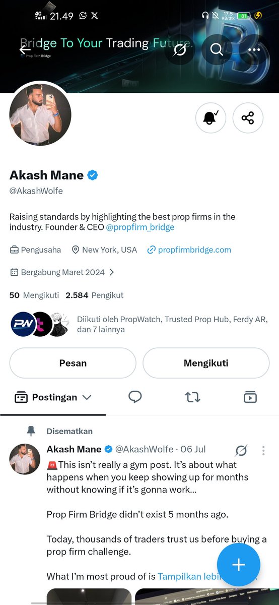 entrysakti's tweet photo. @PropFirm_Bridge @BlueberryFunded @AkashWolfe done all task @mulyaNASAep @bagus_nisa62717 @Ferdyar_01 https://t.co/SOQHGr2W2k