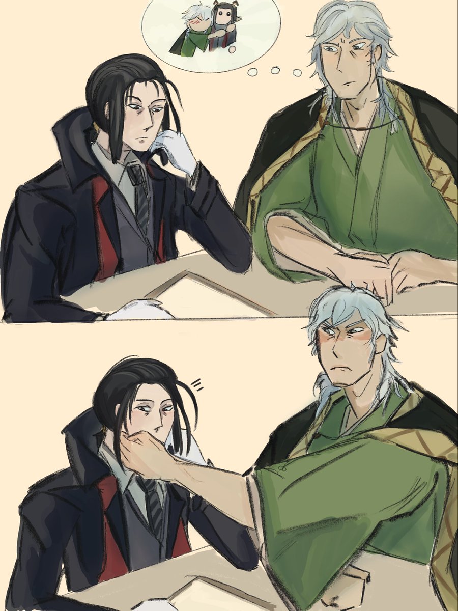 purrin9_cat's tweet photo. directly showing affection scares the toughest 

#bsd #fukumori https://t.co/jeJbEyVMBF