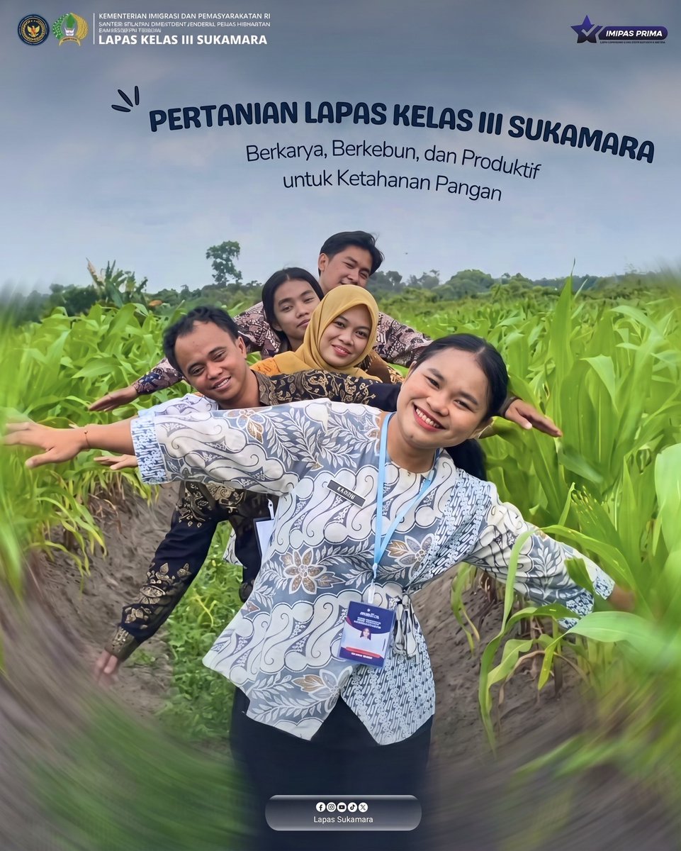 lapassukamara's tweet photo. Hallo Sobat Lakara👋
🌱DARI LAHAN, TUMBUH KEMANDIRIAN!🌱

Lapas Kelas III Sukamara terus mengembangkan sektor pertanian sebagai bagian dari upaya mewujudkan lahan produktif dan mendukung ketahanan pangan. https://t.co/QAy3g78xAY