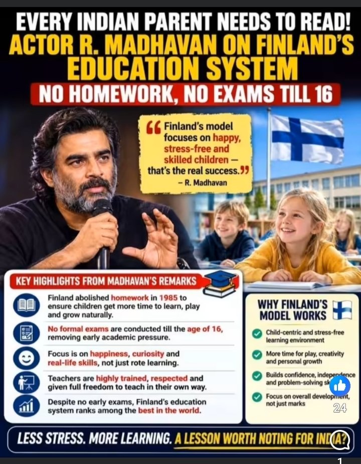 SachinSI76's tweet photo. @lifestyle_ie @ActorMadhavan 

This is a must need change for Indian education system https://t.co/cUKsMrVACl