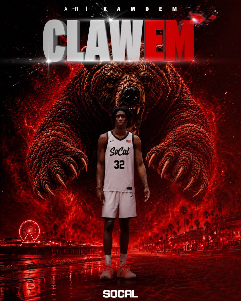 SocalAcad's tweet photo. Let’s welcome 2027 Ari Kamdem to SoCal Academy @AriKamdem10 #ClawEm 🐻 https://t.co/mxo6CEElnH