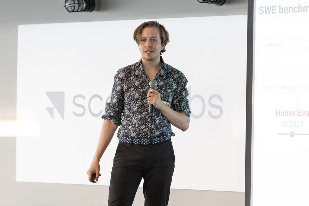 KLieret's tweet photo. Had a great time talking at @ScaleAILabs. New levels of model capabilities require new benchmarking paradigms. 

Also really enjoyed talks by @sirrice @mohit_r9a and @MiguelR33478246!

Thanks to all the organizers and to @liuying04 https://t.co/PWOKe67WNp