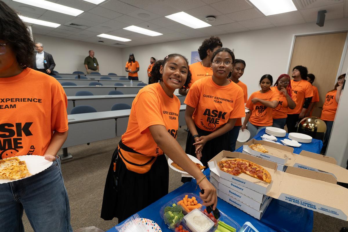 iah's tweet photo. After a summer of helping travelers, it was time to celebrate.

Our teen volunteers wrapped up their time at IAH with a pizza party and a behind-the-scenes tour of ARFF Station 92.

Have a great school year! https://t.co/IftLwcANIe