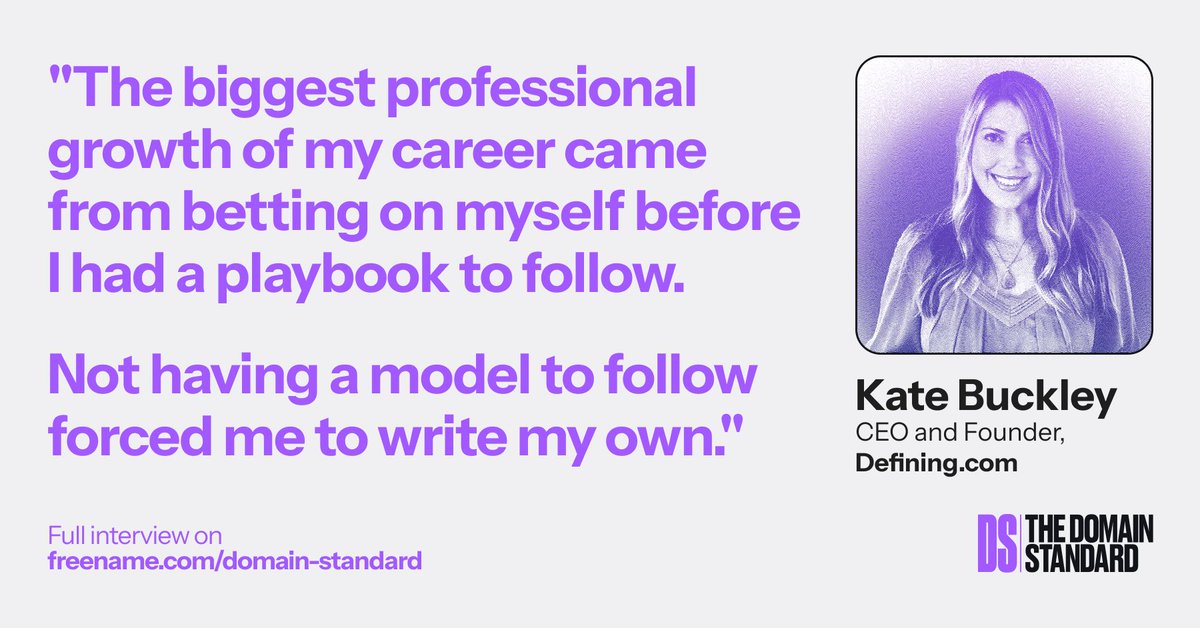 freenamecom's tweet photo. "Not having a model to follow forced me to write my own."

katebuckley1, Definingcom, in Issue 05 of The Domain Standard.

Partners: nickydotme Art_Domains InterNetX

What did you build before anyone told you it would work? https://t.co/J3xgBlXrbL