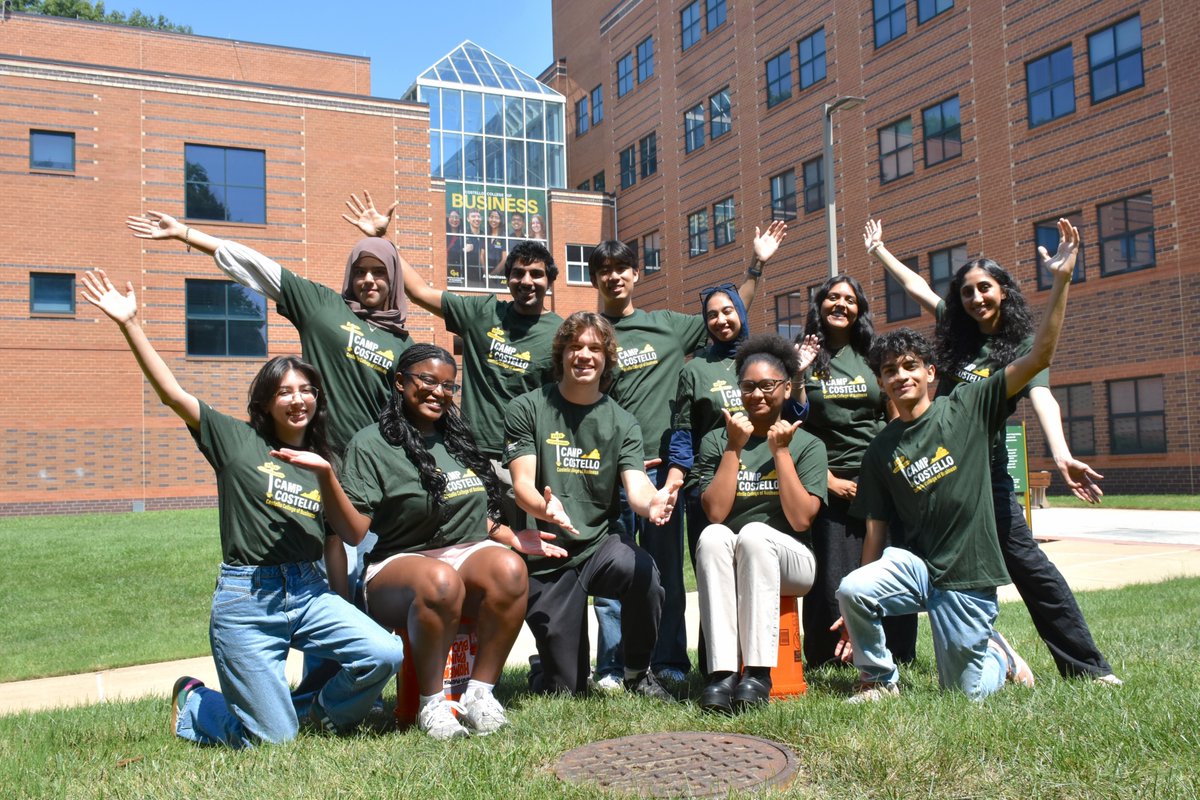 Costello_Biz's tweet photo. Our 2026 #CampCostello peer #mentors are super excited to welcome all of you who have registered for this year’s program!
#CampCostello #CostelloCollegeOfBusiness #YourSuccessIsOurBusiness #FirstYearStudents #FirstSemester #CollegeLife #GeorgeMasonUniversity https://t.co/2ERNzWw0hl