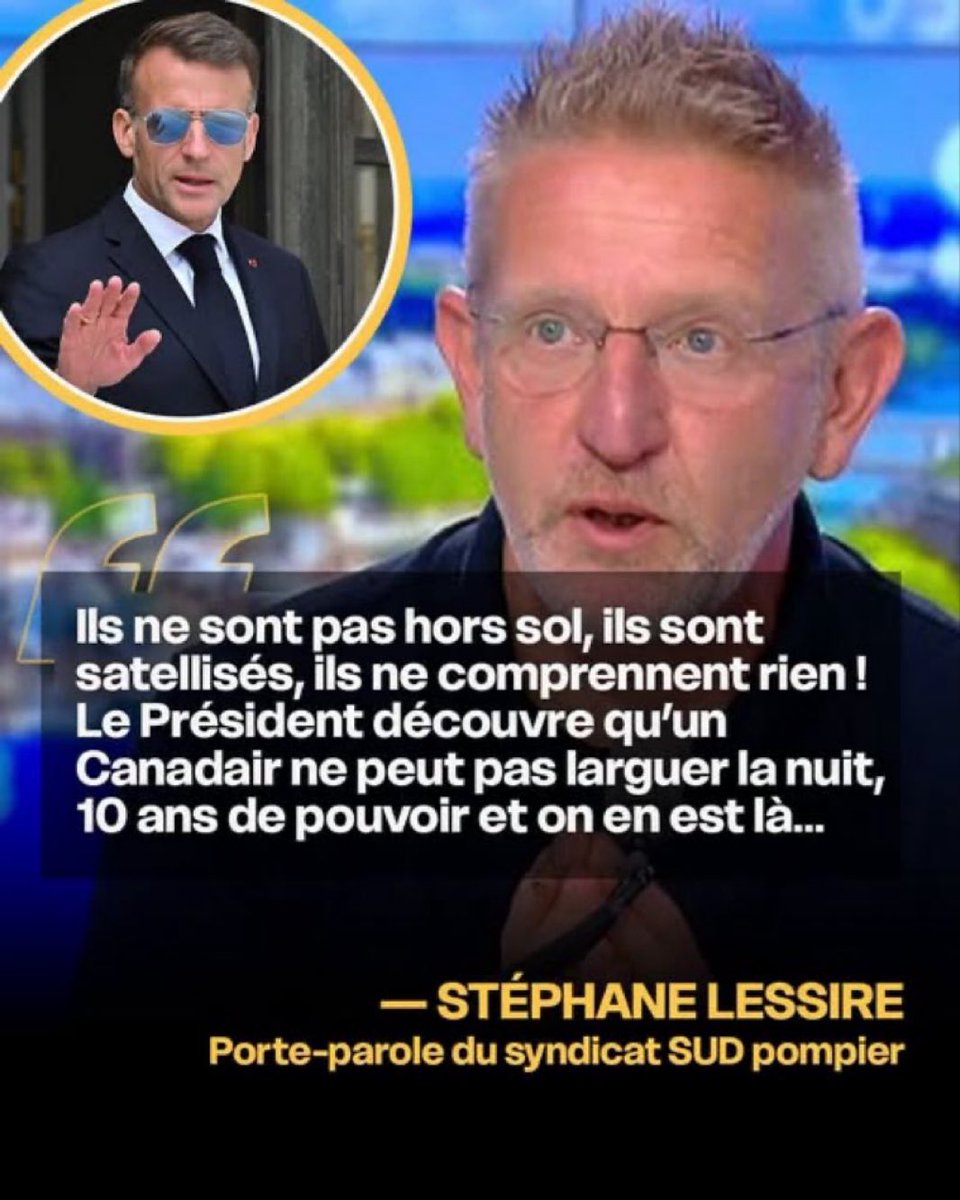 lacavapeter's tweet photo. La France va t elle enfin se révolter contre ce pouvoir tenu par un seul « homme » 

Les pompiers en colère
L’armée en plein doute
Les policiers n’en peuvent plus
Les français injuriés
Les agriculteurs abandonnés
L’économie tuée

Tout craque

Pensez vous que septembre sera chaud https://t.co/SdtIls7Jrp