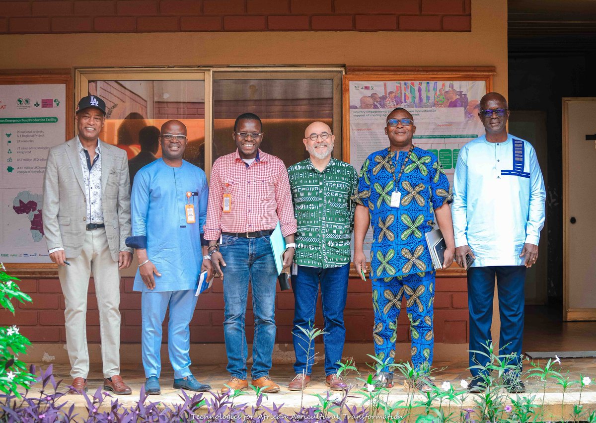 Taat_Africa's tweet photo. #TAATClearinghouse at @benin_iita Office was honored to host Nourou SOULEMANE YOROU, DG of the Benin Agency for Research and Innovation (#ABRI), at our Cotonou offices. This high-level introductory meeting provided an excellent opportunity to align #ABRI’s national research missions with #TAAT’s work in scaling agricultural technologies. Together, we explored strategic avenues for partnership to accelerate technology adoption, boost productivity, and drive sustainable agricultural transformation in Benin and beyond.
✨We look forward to a fruitful collaboration!
#TAATinBenin #AgriculturalInnovation #BeninAgric #Partnership #ResearchForDevelopment #EngageTAAT #Scale4Impact #FeedAfrica
@AfDB_Group
@Groupe_AfDB @gatesfoundation @GatesAfrica
@CGIAR @CGIARScaling @IITA_CGIAR @WorldBank
@WFP @ADB_HQ @isdb_group @FAO @IFAD
@mfregene77 @InnocentMus @EnockChikava
@CGIAR_EMD @simeonehui @TJKrupnik
@BVanlauwe @NamukoloC @sagizaw_TAAT
@RachelMulangala