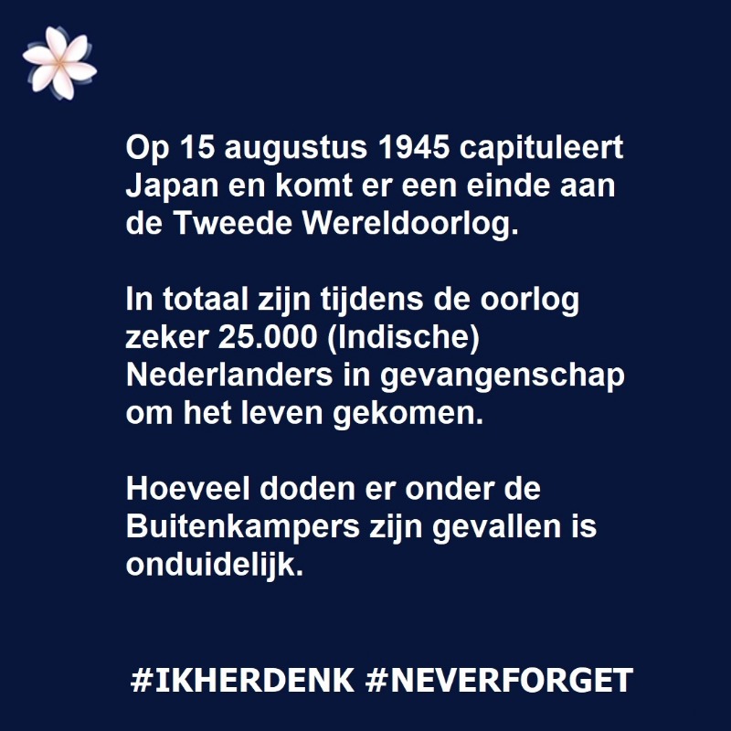 FederatieIndo's tweet photo. Vandaag 80 jaar geleden, op #15augustus1945, capituleert Japan. Daarmee komt een einde aan #WOII. Voor veel Nederlanders betekende capitulatie geen einde van oorlog. Vrijwel direct volgt gruwelijke #Bersiap https://t.co/1OIMKf2KbL https://t.co/OwkFn0v7FQ