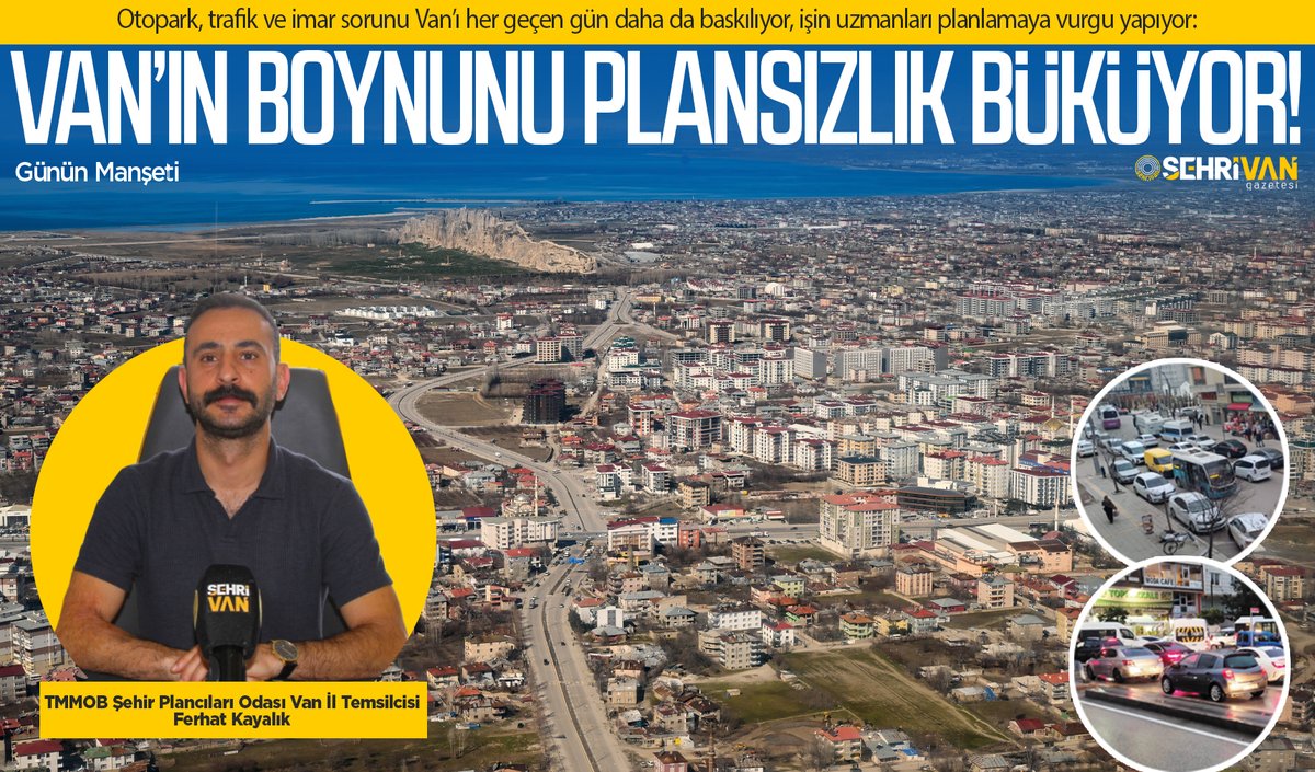 sehrivanhaber's tweet photo. Otopark, trafik ve imar sorunu Van’ı her geçen gün daha da baskılıyor, işin uzmanları planlamaya vurgu yapıyor:

VAN’IN BOYNUNU PLANSIZLIK BÜKÜYOR!
https://t.co/ASX2KV9ac6 https://t.co/CbA7pvFuh0