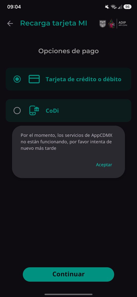 tiashi_'s tweet photo. @LaAgenciaCDMX quiero recargar mi tarjeta virtual desde ayer pero sigue fallando, alguna solución???
También les sucede a todos? https://t.co/0nNOHldiX9