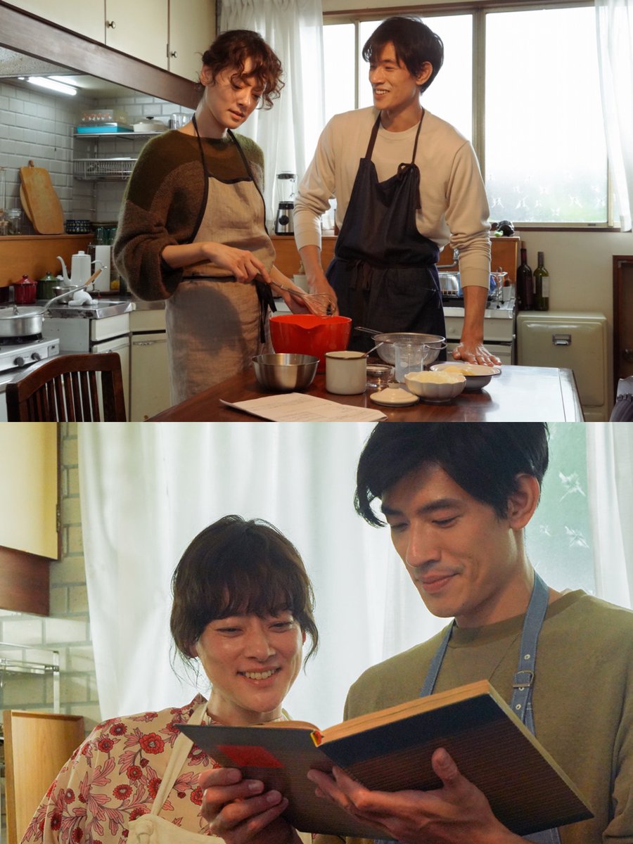 goodtimetheater's tweet photo. 市川実日子✖️中島歩が夫婦役で、2人で「歴史上の人物が食べていた���シピ」を再現する『À Table!』

2人の空気感も"生活感があるのにお洒落なキッチン"もどタイプすぎるドラマ🍳🥣
アマプラで観れます◎ https://t.co/4oLwNeW4wI