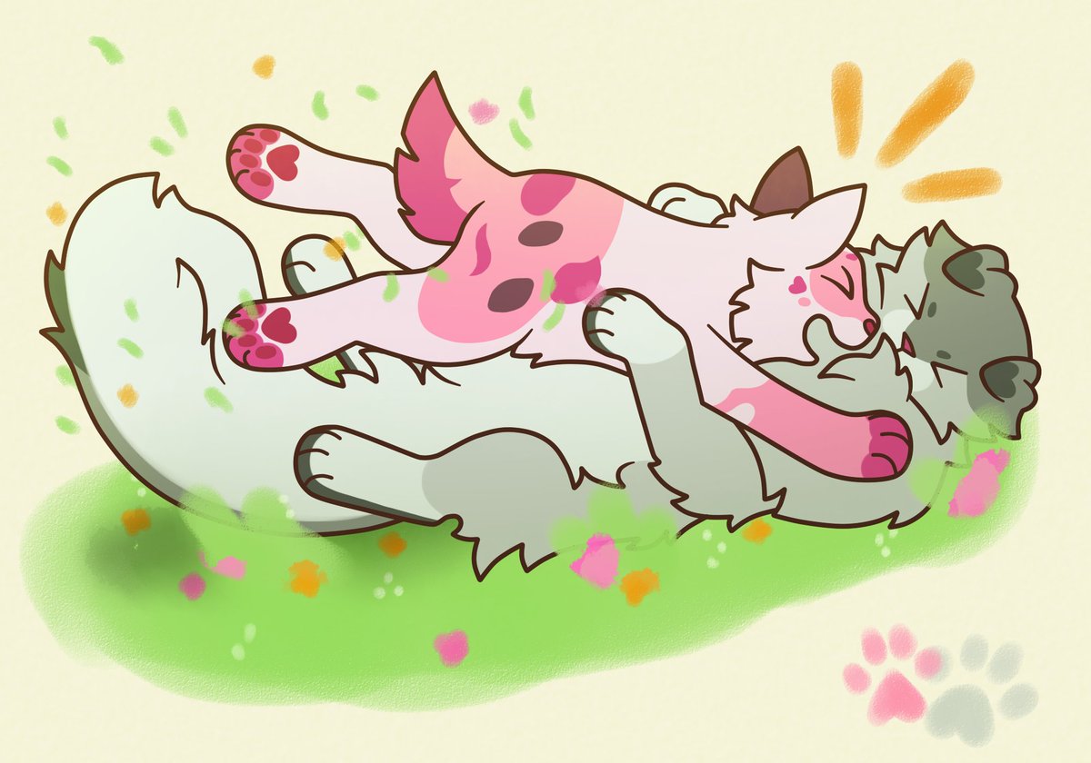 Gatalius's tweet photo. #EmuneneWeek2026 Day 7: Free Day (Glomp!)
You get to do One tackle hug, ok?
Happy to participate in another ship week, everyone drew such cute and beautiful artworks! https://t.co/g0ASVvVkOv