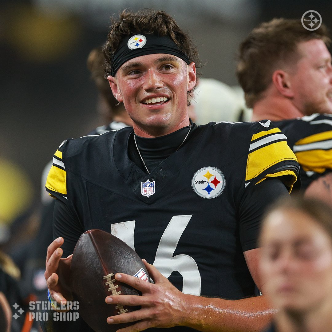 SteelersShop's tweet photo. Yes, We did sell out of Drew Allar jerseys last night... And yes, they are back in stock now!
