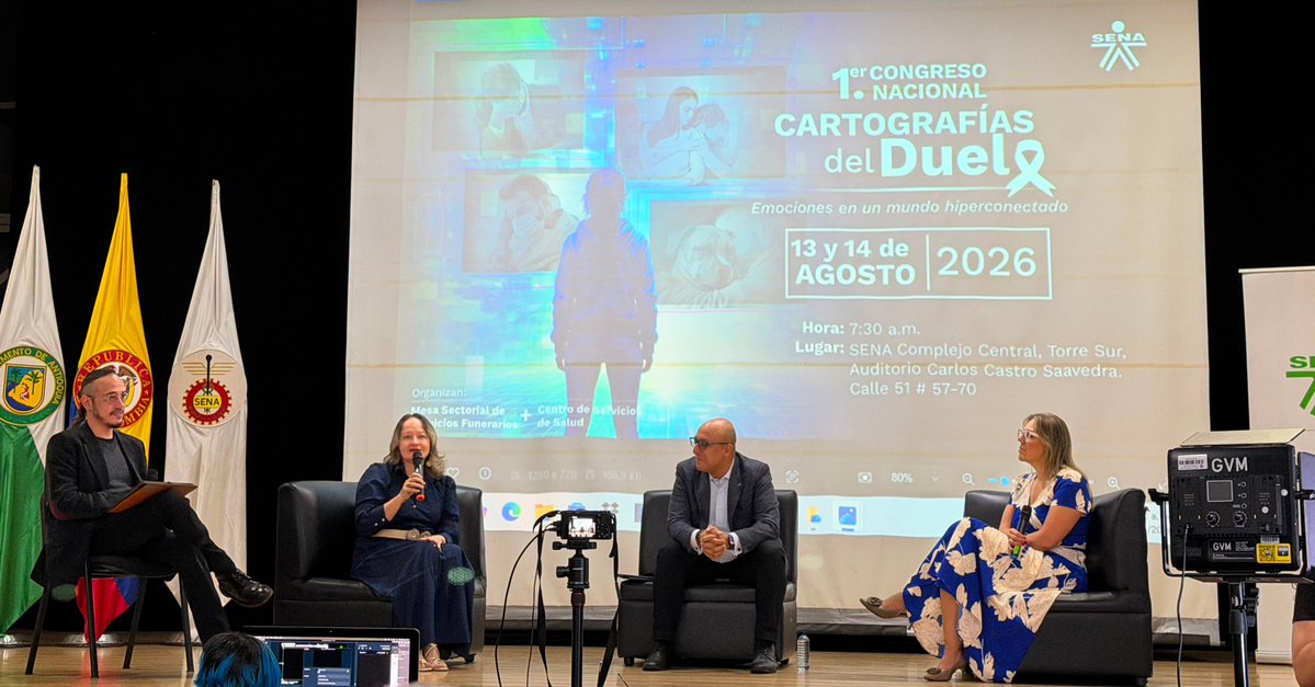 SENA_Antioquia's tweet photo. Segundo día en el inicio con el Conversatorio: Cuando la pérdida nos transforma: Diálogos sobre el duelo en un mundo hiperconectado, en el marco del 1er. Congreso Nacional Cartografías del Duelo. https://t.co/6SIkt6V1al