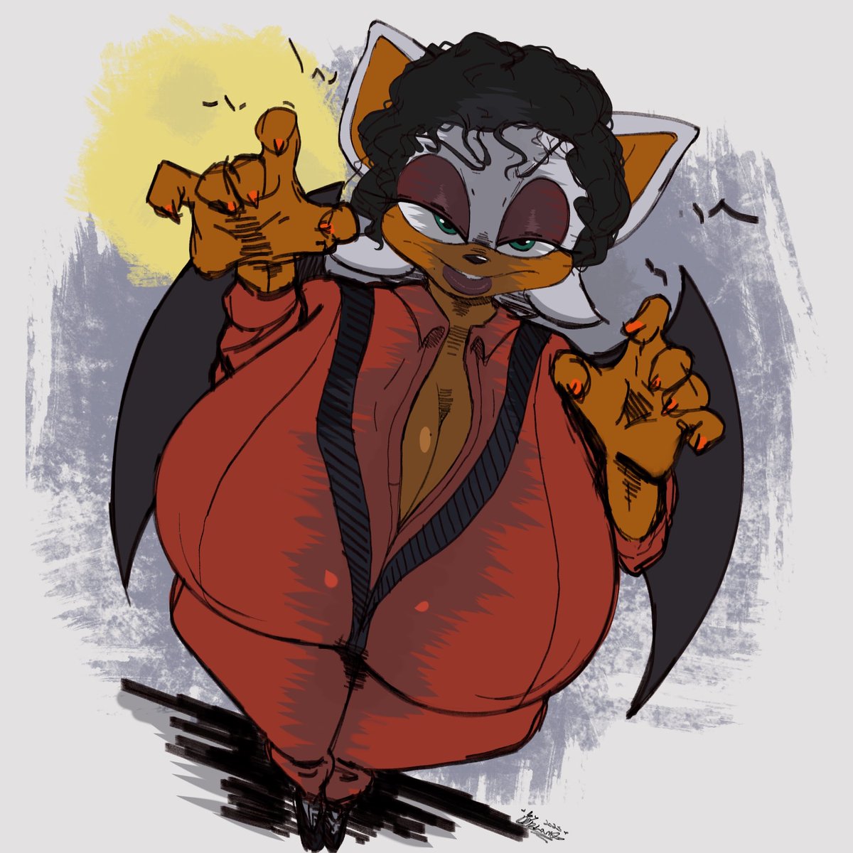 DBZ_MAN88's tweet photo. Thriller bat 
#furryart #rougethebat #Sonicthehedgehog https://t.co/T0R7UNFPv9
