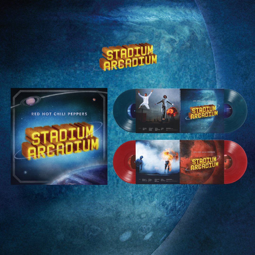 ChiliPeppers's tweet photo. Stadium Arcadium: 20th Anniversary Limited Edition Vinyl LPs. ❤️ Available October 2. Pre-order now at https://t.co/loUhQHj6CB. https://t.co/VMluK0ebx6