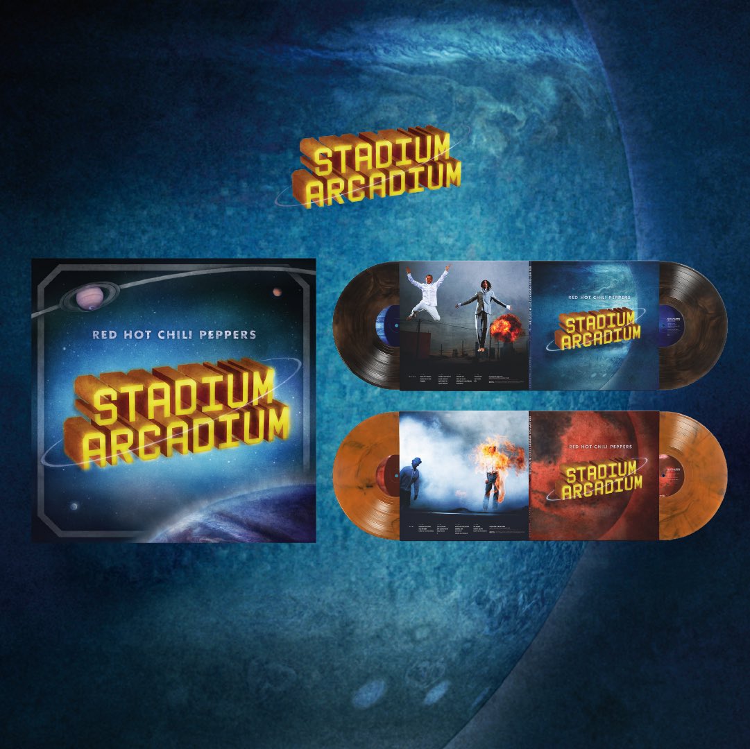 ChiliPeppers's tweet photo. Stadium Arcadium: 20th Anniversary Limited Edition Vinyl LPs. ❤️ Available October 2. Pre-order now at https://t.co/loUhQHj6CB. https://t.co/VMluK0ebx6