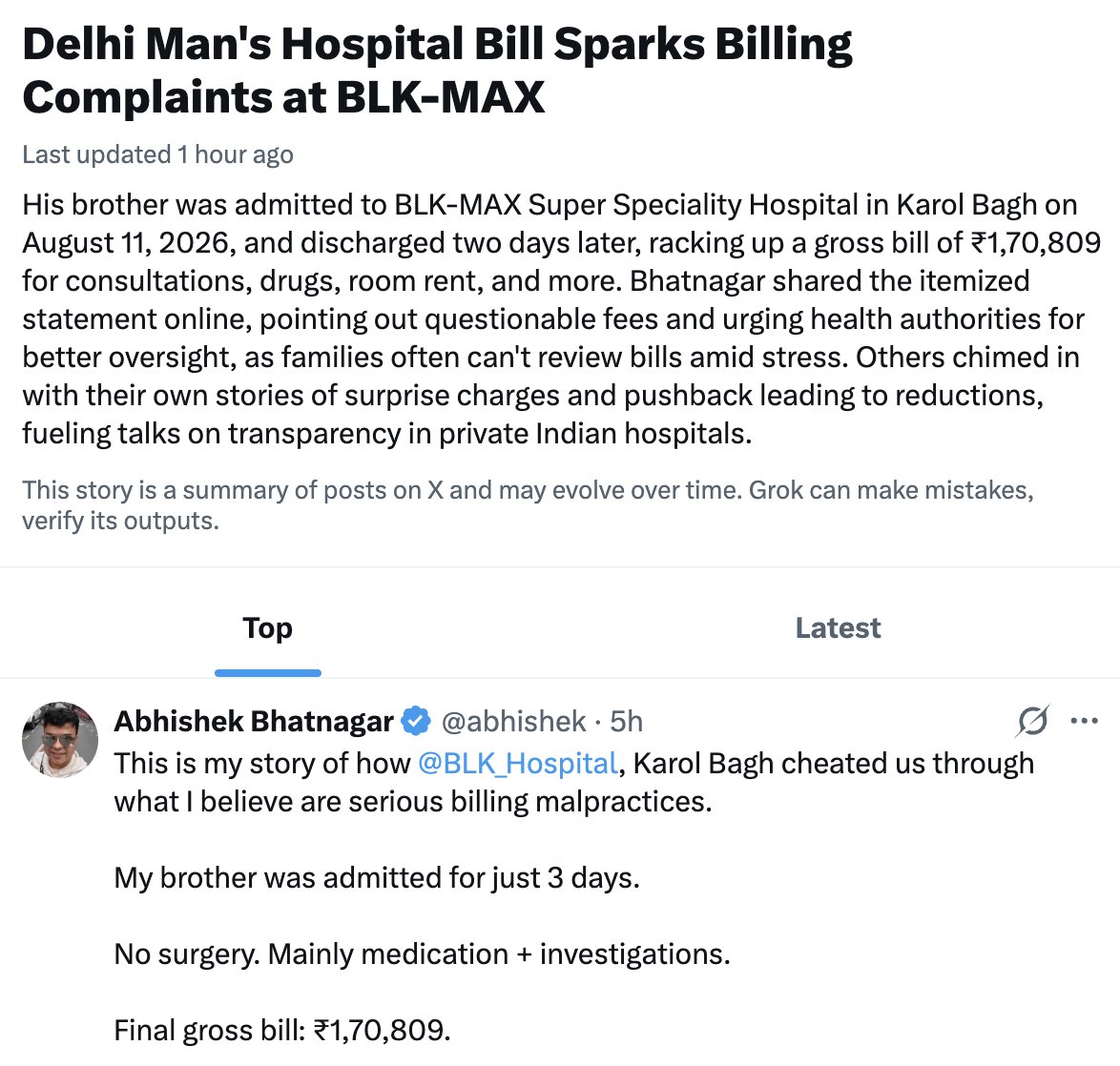 abhishek's tweet photo. X as always did its thing 🙏 I am fighting for all common people in India like me on this. 

❤️Dil se un sabko thanks, jo support kar rahein hain. https://t.co/Hh7Kc7MMHM