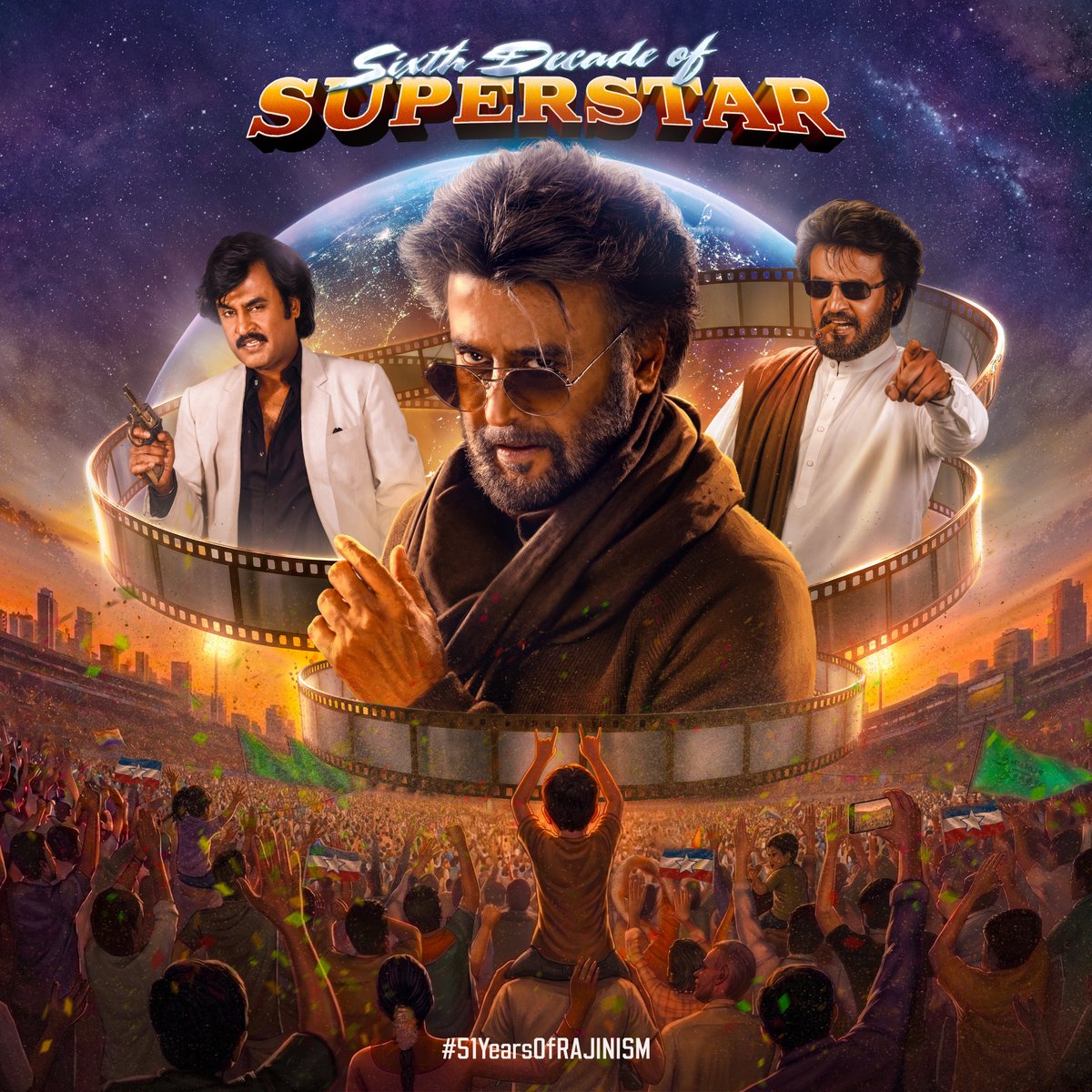 RajiniFollowers's tweet photo. Spread the official celebration tags 🤘

#51YearsOfRAJINISM 
#SixthDecadeOfSuperStar ⭐️

#Rajinikanth #Thalaivar #Superstar 
#Jailer2 #Dharman #RHxKH #Thalaivar175 https://t.co/ne4rpRrwwK