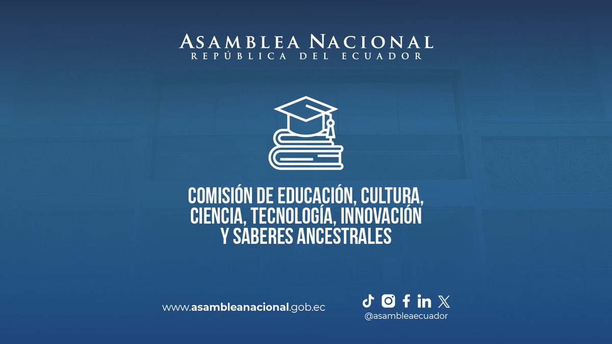 AsambleaEcuador's tweet photo. #ComisiónEnVivo | @EducacionAN instala la sesión N.° 77. Avanza el tratamiento del proyecto de #ReformaLOES.
En vivo ▶️https://t.co/u3cbtl1amB https://t.co/qwCyR6wvW8