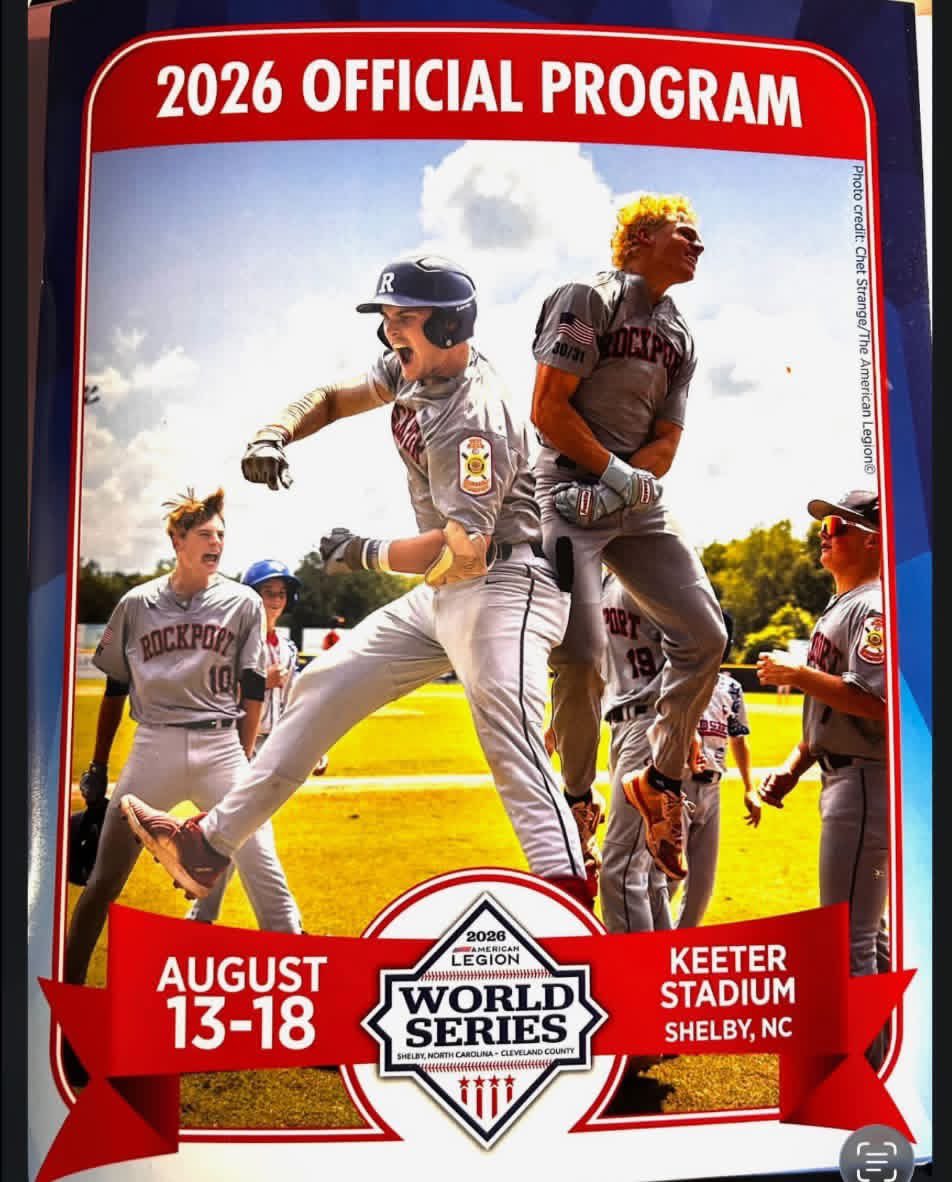 Rockport254's tweet photo. What an incredible honor. We appreciate being selected as the cover photo for the @legionbaseball World Series program https://t.co/AZFWx0MfU4