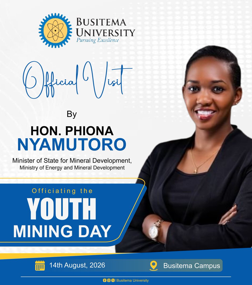 Saphinabiira's tweet photo. Today we had a priviledge to host Hon. Minister of State for Mineral Development and her team in the mining sector at Busitema University. The Youth in Mining @chamber_jr  this was your day and you made the celebrate worthwhile. Special appreciation to all our developmentpartners @MEMD_Uganda @UgandaChamber @UNDPUganda @UGAASM_ @giz_uganda  @STIsecretariat to mention but a few.