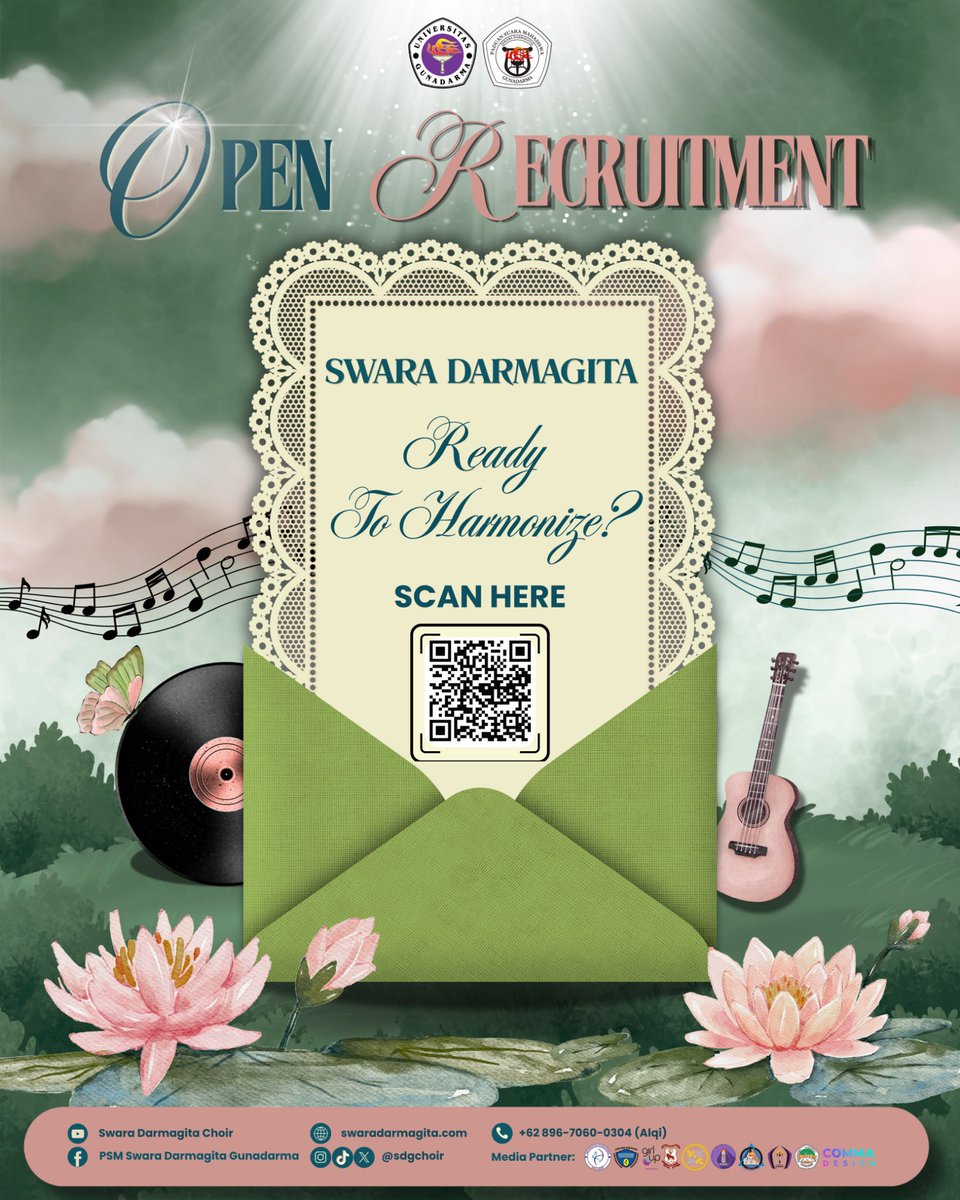 sdgchoir's tweet photo. Hai, Sobat SDG! 👋

OPEN RECRUITMENT SWARA DARMAGITA 2026 IS NOW OPEN! 🎉

Jangan lewatkan kesempatan untuk bergabung, belajar, dan bertumbuh bersama kami. Mari ciptakan harmoni dan pengalaman yang tak terlupakan! 🎶

Ready to harmonize? Join the harmony, join Swara Darmagita 🎶 https://t.co/dVs8xlSPwb