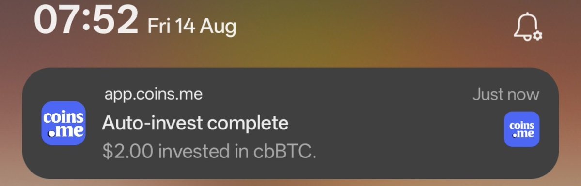 TwinKeens's tweet photo. Day 308 of SIP in cbBTC (BTC) , Using https://t.co/fvishJIBCd .
@coinsme_HQ @P2Pdotme @p2pdotfound
#SIP #coinsdotme #p2pdotme https://t.co/Ob7nuQmJO7