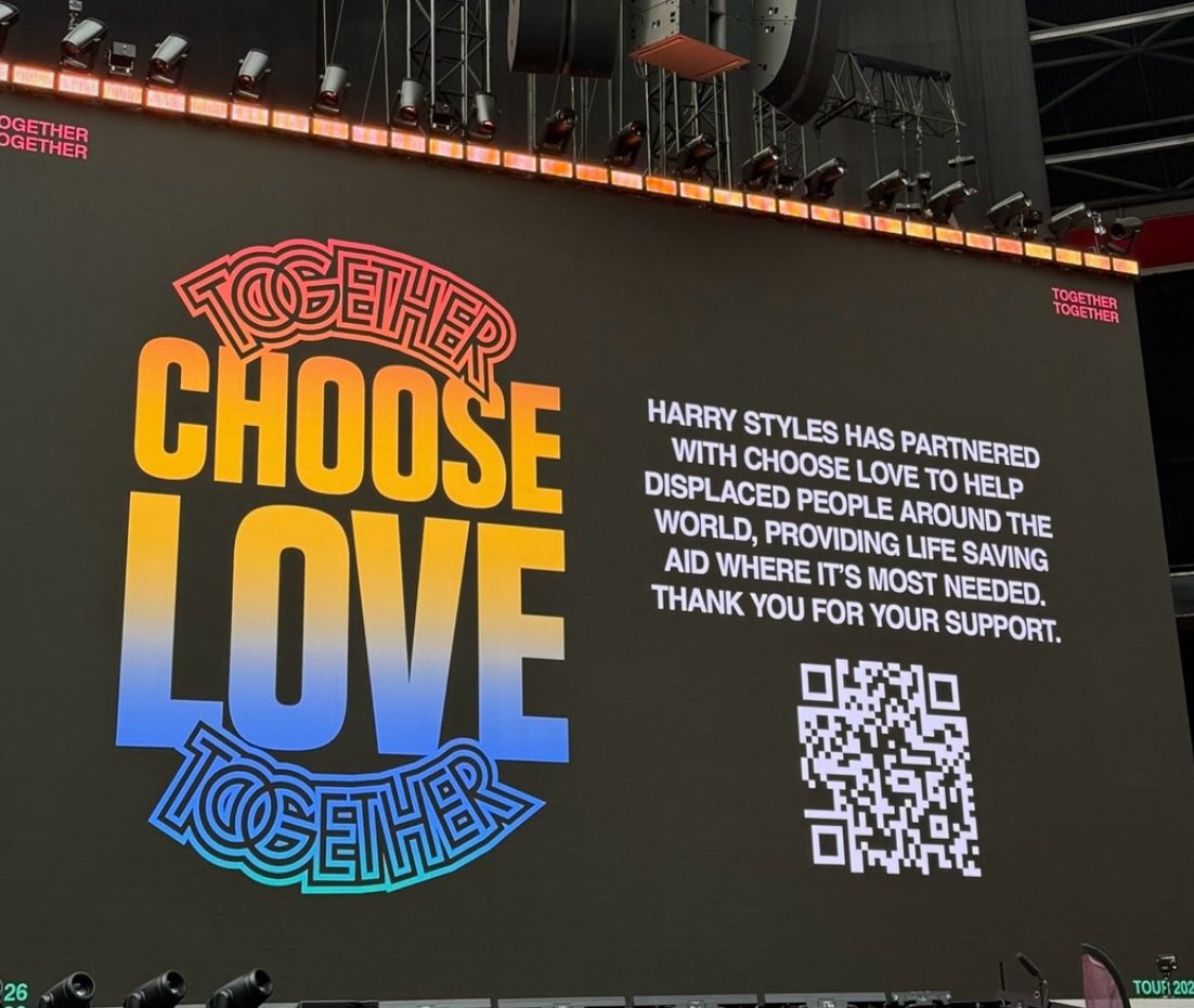 hcarolrry's tweet photo. just a reminder that the together, together tour is associated with choose love which donates and helps palestinians, im so tired of seeing people on the tl saying that harry doesn't support palestine https://t.co/Oxfcijqe1K