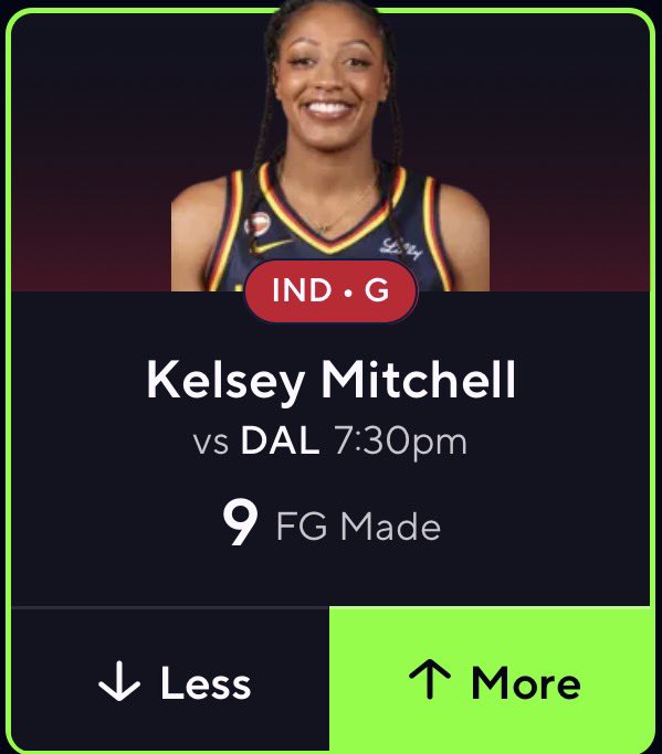 RACKEMSPORTS's tweet photo. 🔥🔥 PLAY OF THE DAY 🔥🔥

KELSEY MITCHELL 9 FIELD GOALS MADE

 #POTD #PLAYOFTHEDAY #PrizePicks #playerprops #DFS #pp #mlb #NFL #NFLPRIZEPICK #nfltwitter #nbatwitter #NBA #nbaplayoffs  #NBAFinals #WNBACommishCup #tiktok #NBAprizepick #WNBACommissionersCup 
 #WNBAPicks #nbaespn #wnba #NBACup #nbaprop #nbaplays #WNBATwitter #WNBAProps #wnbabets #nbabets #WNBA #nbapickstoday  #Gambling #GamblingX