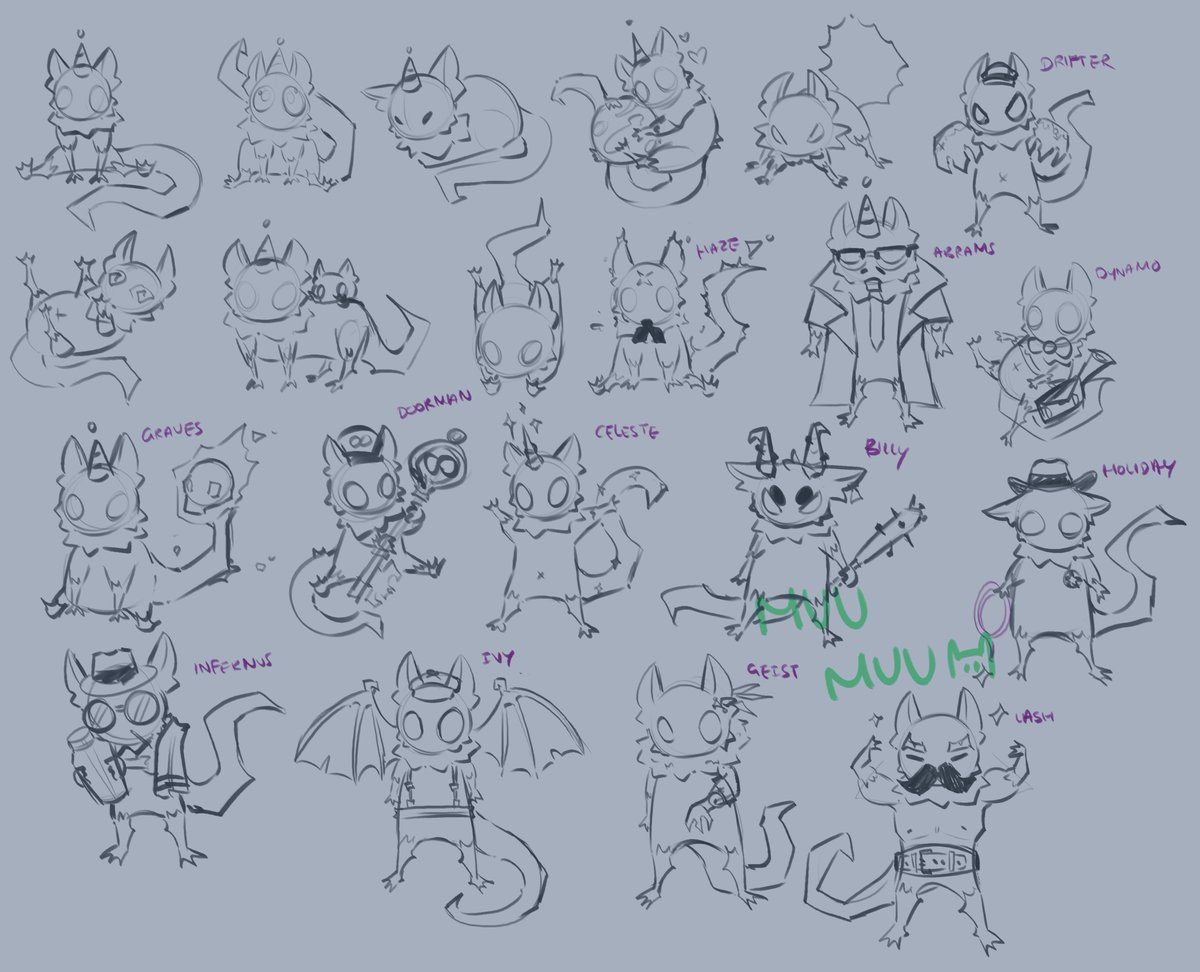 muumuumalk's tweet photo. I've come up with these super long remlings. I also decided to turn them into some other heros ✨#deadlock https://t.co/95yFXS8Y5U