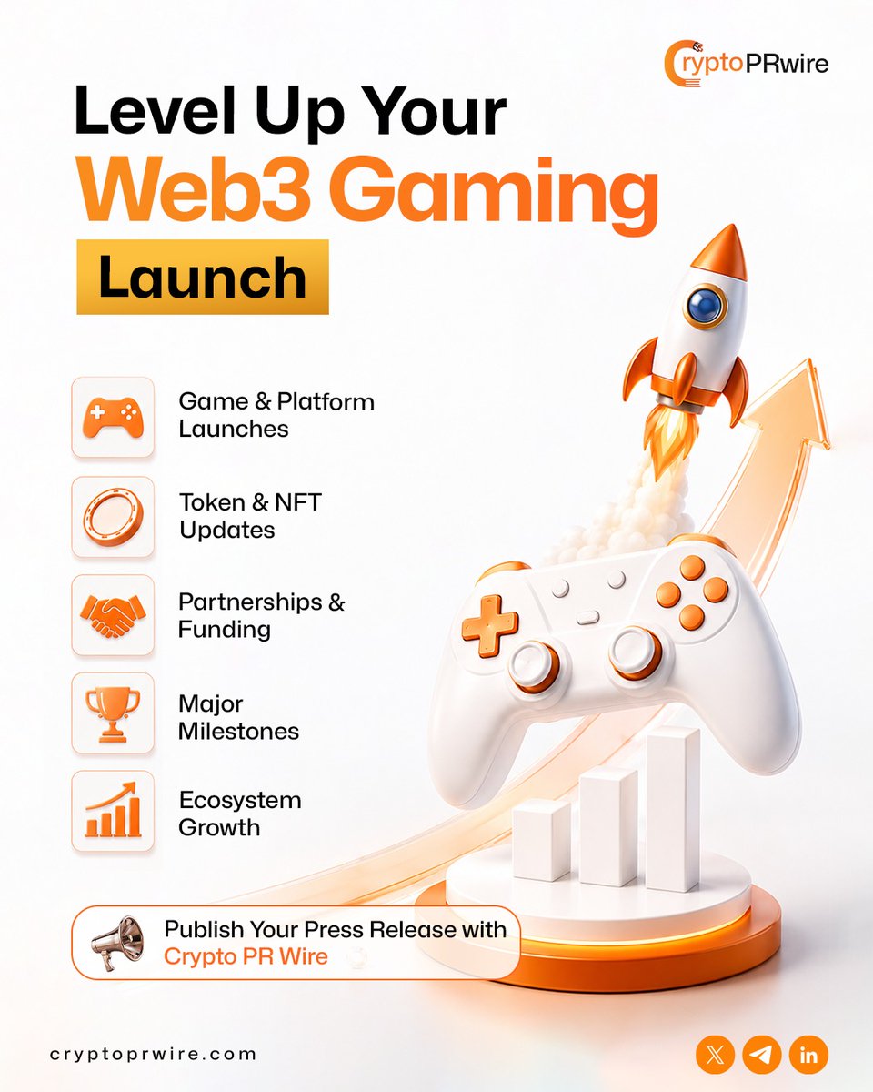 CPrwire's tweet photo. Ready to Level Up Your Web3 Gaming Launch🚀
Crypto PR Wire, share your story with the crypto community and keep your audience engaged at every stage.
🌐https://t.co/MkDJpRqBRP
#CryptoPRWire #PR #Web3 #Crypto https://t.co/fPszjyEbza