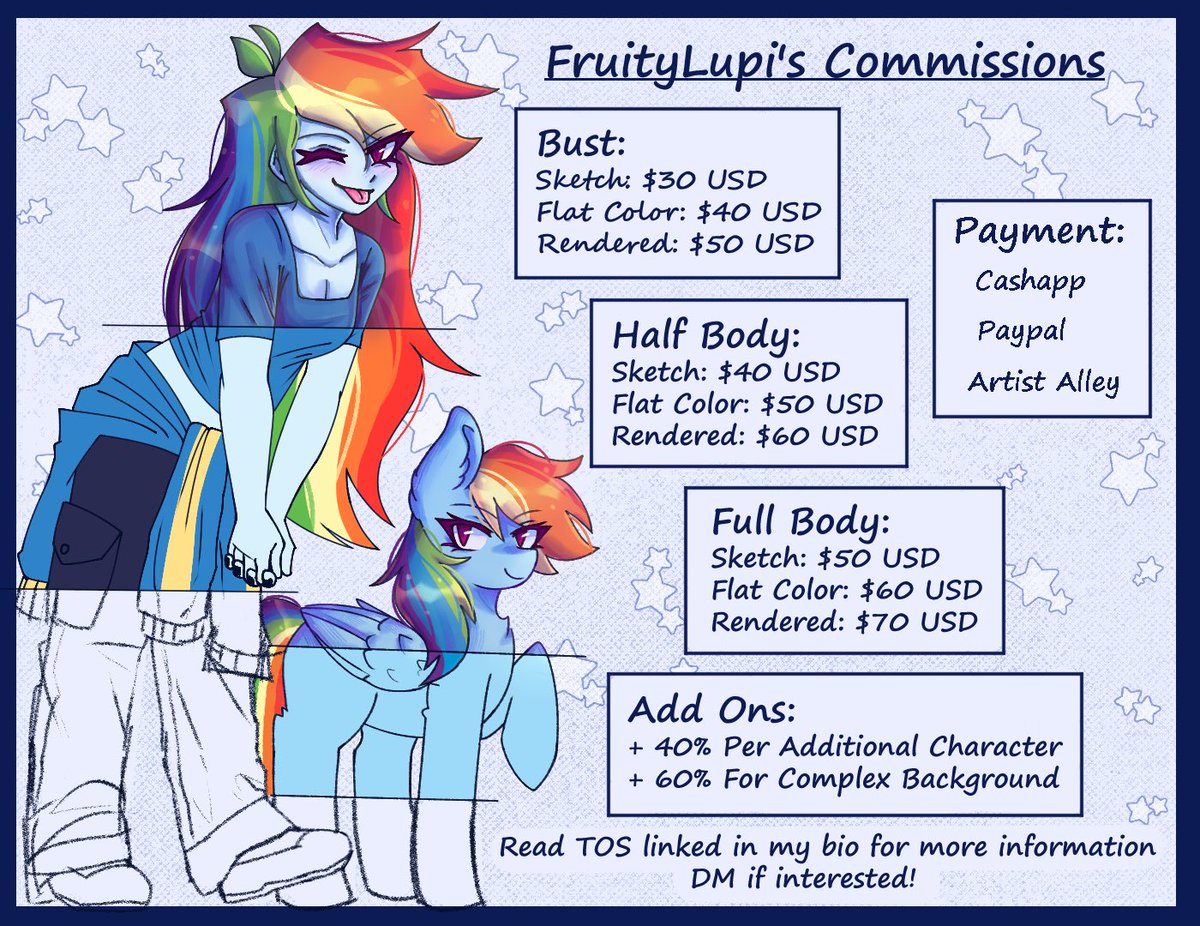 Fruity_Lupi's tweet photo. made a commission sheet! DM if you’re interested and read my TOS in my bio for more information https://t.co/L1W4XXmOQX