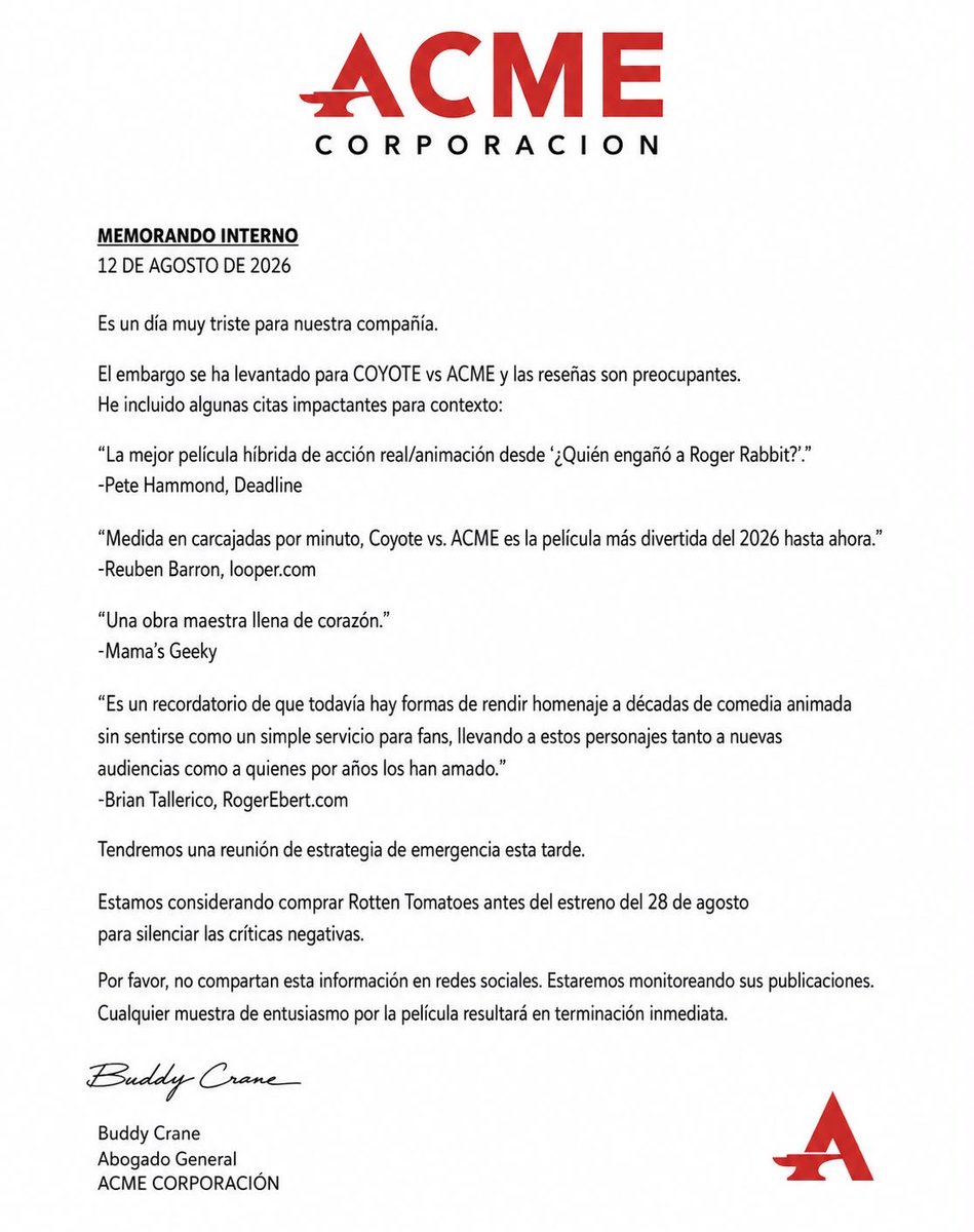 ZimaEnt's tweet photo. ACME no está soportando https://t.co/o2tMRg2jNF