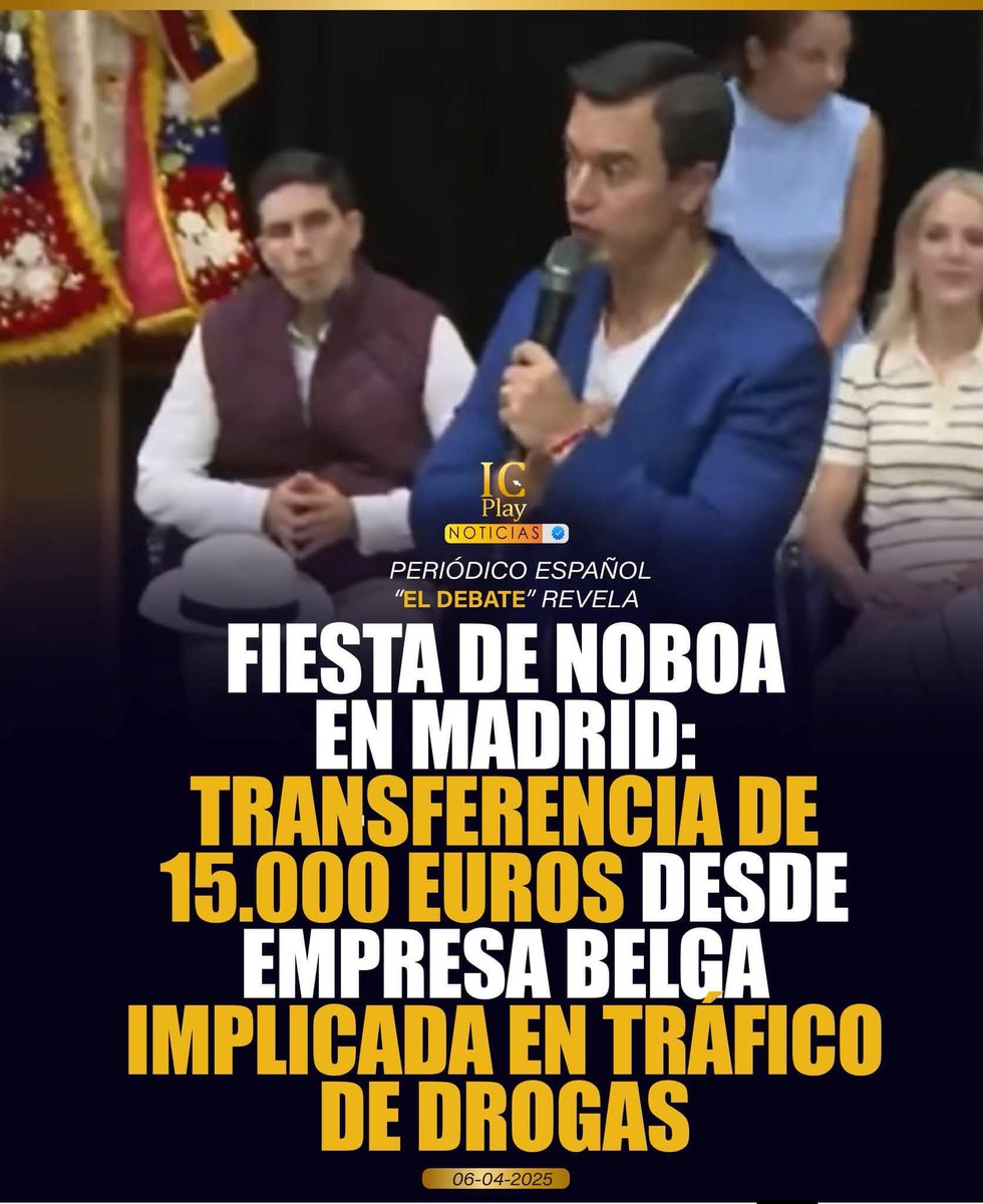RRueda_Ermel's tweet photo. 🆘LA C0C4 PAGÓ FARRA DE NOBOA EN ESPAÑA🆘🆘
#Investigar
Asambleístas #ADN indagar el enriquecimiento ilícito de USD 15.000 transferidos a la Consul #VerónicaPeña, por parte del belga #LeónVanParys que tiene nexos con #NoboaTrading. Todo por el derroche de #DanielNoboa en #Madrid. https://t.co/5r75s9sX5x