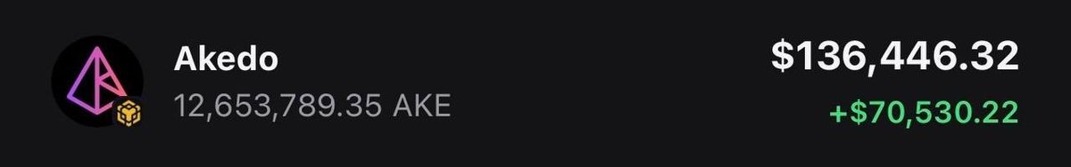 Apollo_Grayson's tweet photo. $AKE just hit $0.01 🔥

+$70K profit in the last couple of hours. 🚀

This is exactly why staying ahead of the market matters.

More setups. More insights. More trades. 👀

Want to follow the next moves?  
👉 Join the community through the link in my bio. $BANK $BTC https://t.co/Yi5JiFE8lv