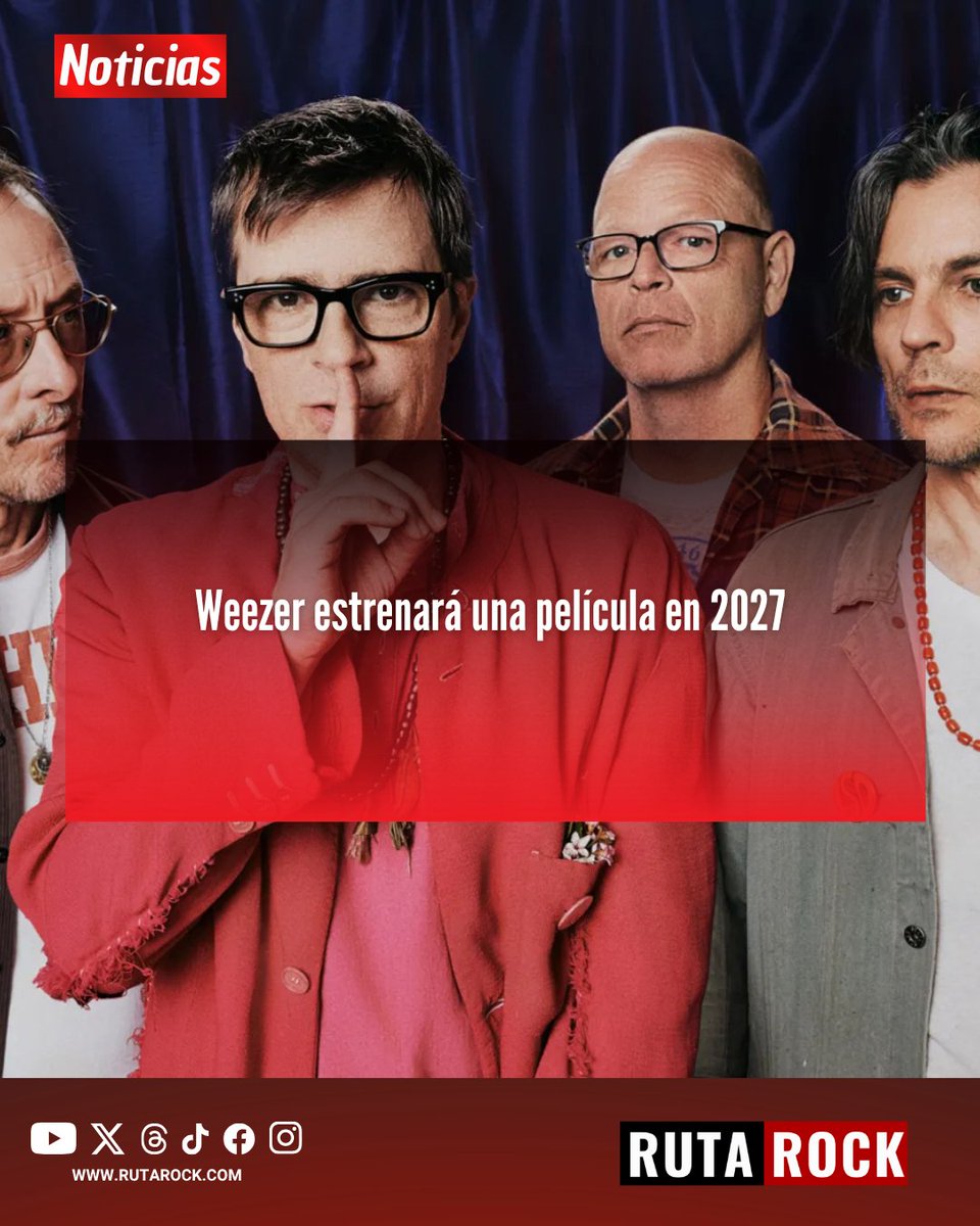 RutaRockCom's tweet photo. Brian Bell confirmó que la película de Weezer ya está terminada y que llegará al público durante 2027.

Revisa la información completa en nuestra web 👉https://t.co/W4otwJ2Gy6 

#weezer https://t.co/qkMlxMBW8o